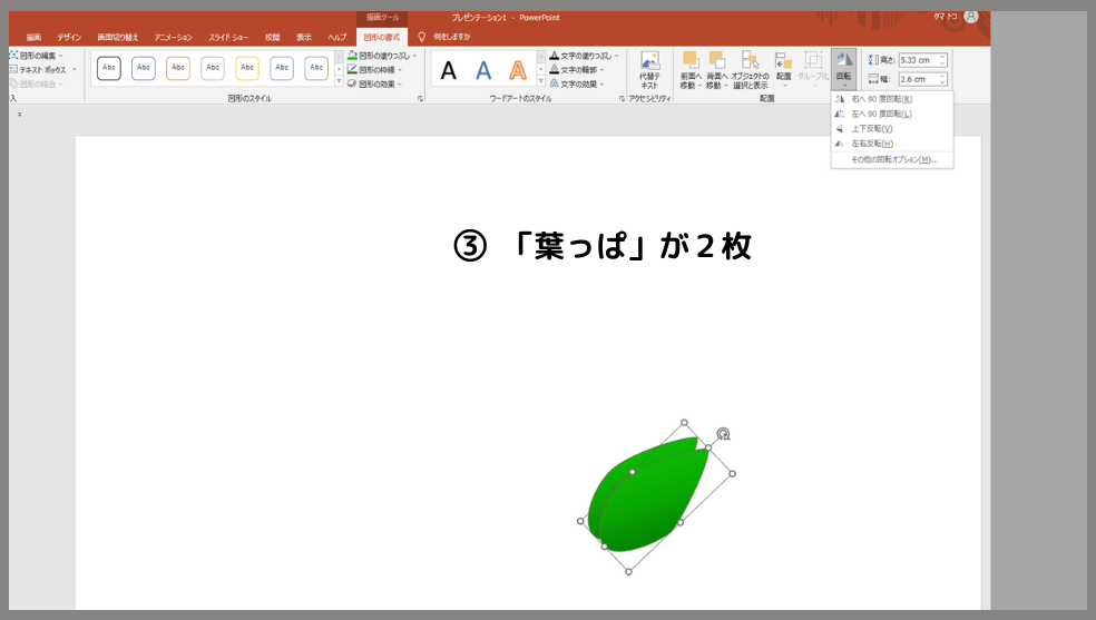 葉っぱの書き方26-3