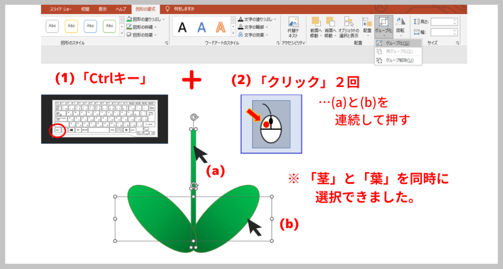 「花の葉」の描き方２-㉕-1