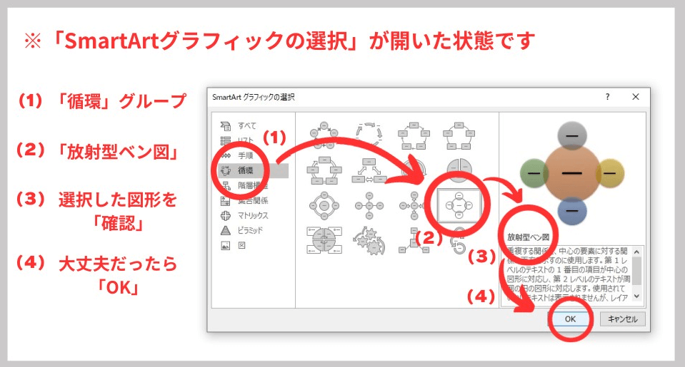 「基本の花」をパワポで描こう②-1