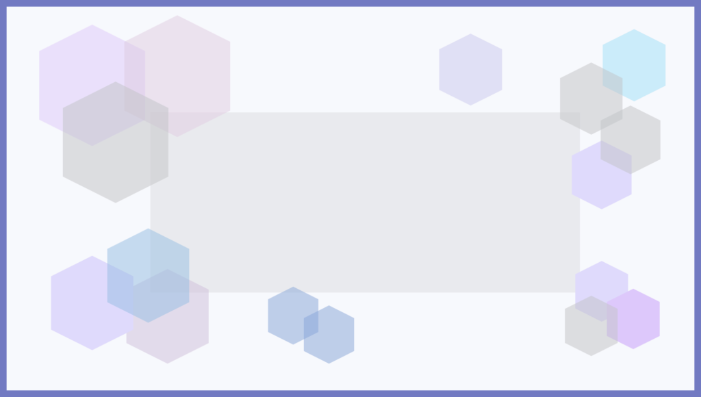 カード・六角形－ブルー①