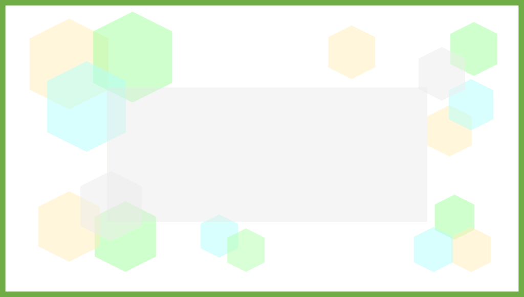 カード・六角形－グリーン①